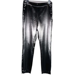 Bershka Size L Silver Metallic Pants NWOT